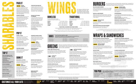 Buffalo Wild Wings Nutrition Menu | Blog Dandk