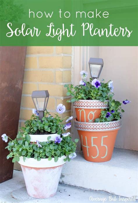 DIY Solar Light Planters