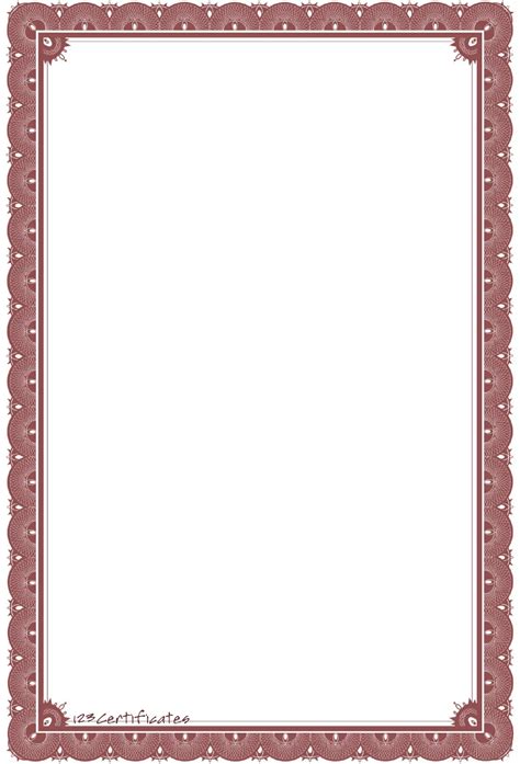 Certificate border template word free download - unojes