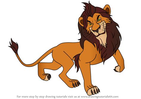 How to Draw Scar from The Lion King (The Lion King) Step by Step ...