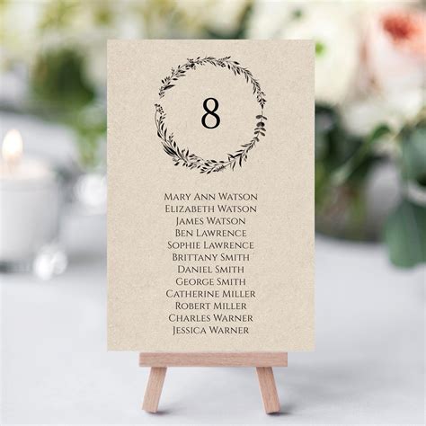 Rustic Wedding Seating Cards Instant Download Fully - Etsy