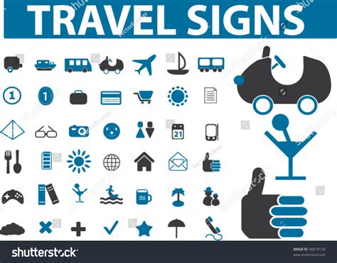 Travel Signs Vector Stock Vector 46014124 - Shutterstock