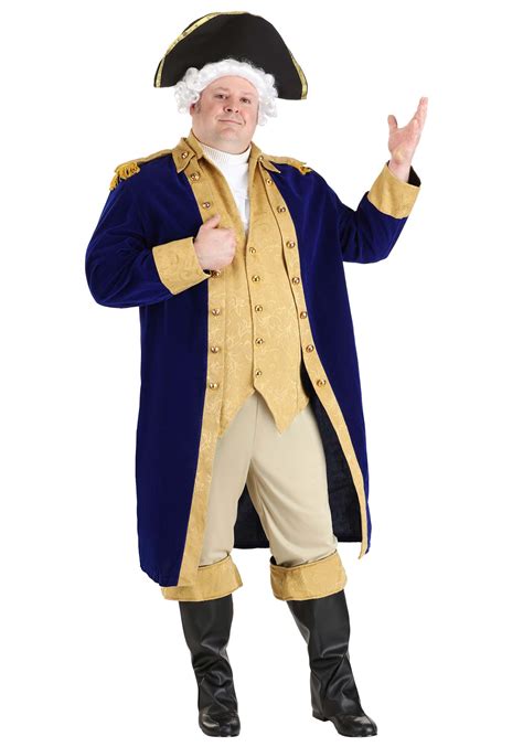 Men's Plus Size George Washington Costume