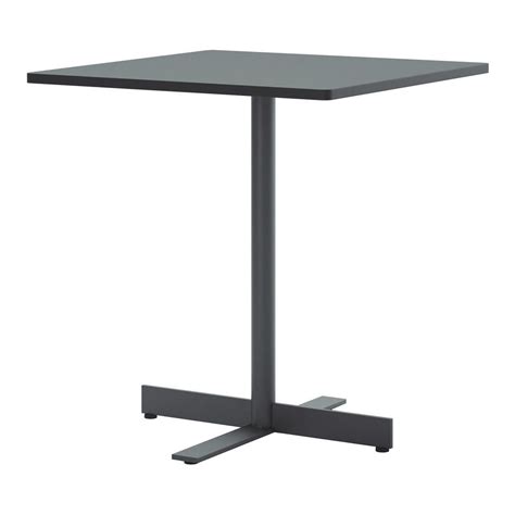 Folding or fixed table with painted steel base with three or four ...