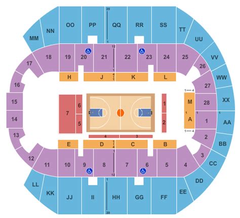 O Com Coliseum Seating Chart: A Visual Reference of Charts | Chart Master