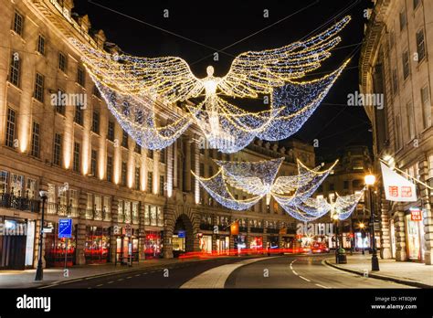 England, London, Regent Street, Christmas Lights Stock Photo - Alamy