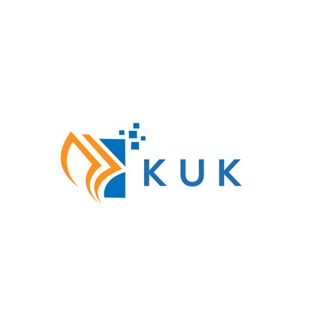 KUK credit repair accounting logo design on white background. KUK ...