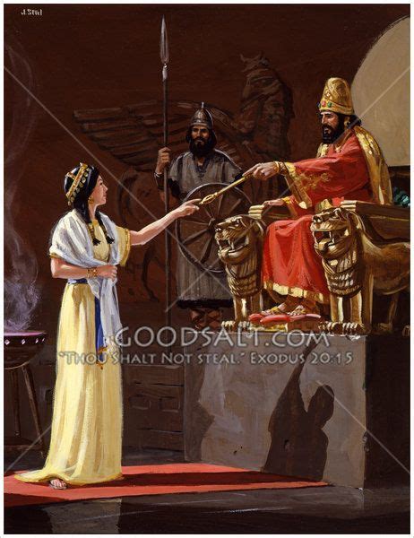 Queen Esther approaches King Xerxes, to ask a favor. | Bible pictures ...