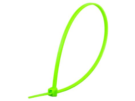 8 Inch Neon Green Mini Cable Tie - 100 Pack - Secure Cable Ties