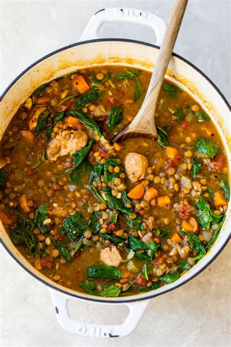 Chicken Lentil Soup - The Almond Eater