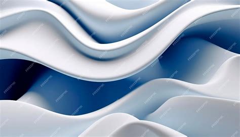 Premium Photo | Blue and white waves background with a blue background.