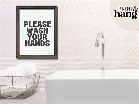 Handwashing Poster, Printable Bathroom Sign, Childcare Classroom Decor ...