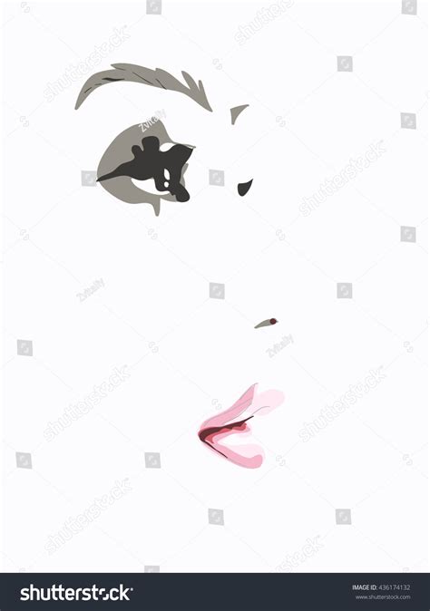 Beauty Girl Face Profile Abstract Isolated Stock Vector (Royalty Free ...