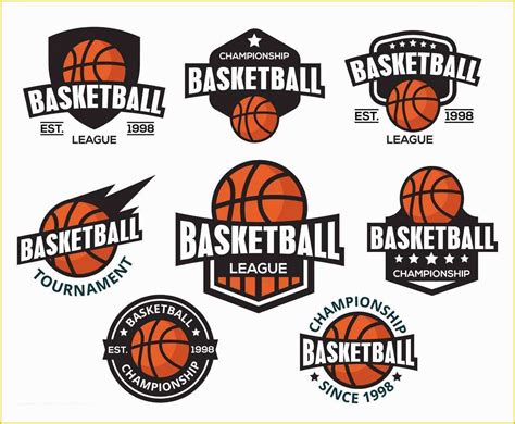 Basketball Logo Template Free Of Basketball Emblem Logo Stock Vector ...