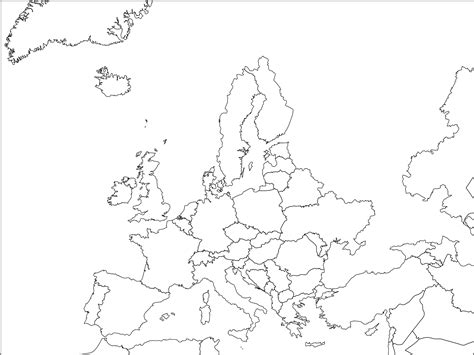 Europe Political Blank Map