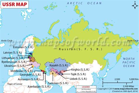 USSR Map, Soviet Union Map