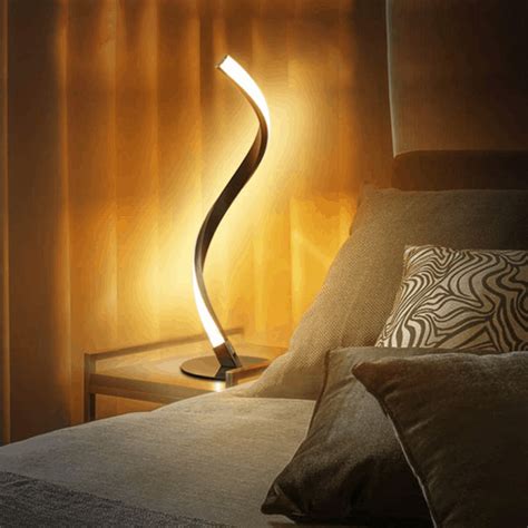 Spiraled Steel Dimmable LED Table Lamp - Affordable Modern Design ...