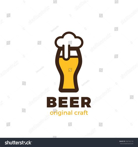 Beer Glass Logo Design Vector Template Stock Vector 556742110 ...