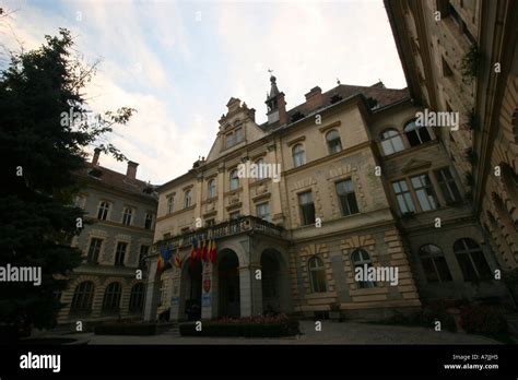 Imposing architecture in Sighisoara Stock Photo - Alamy