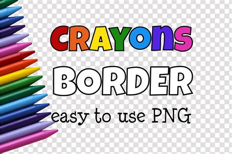 Crayons Art Craft Border Frame Clipart Graphic by Sany O. · Creative ...