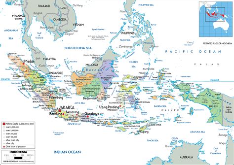 Indonesia Map (Political) - Worldometer