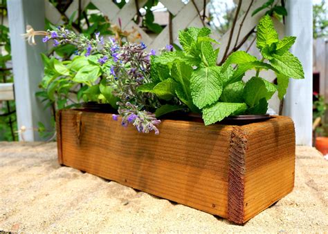 Cedar Herb Planter Box Indoor Planter Window by TimberlaneGardens