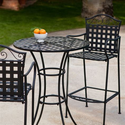 3 Piece Wrought Iron Outdoor Bistro Patio Sets – Reviews - Outdoor ...