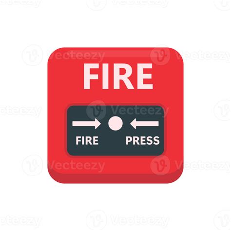 Fire alarm button. A fire alarm alerts people to evacuate the building ...