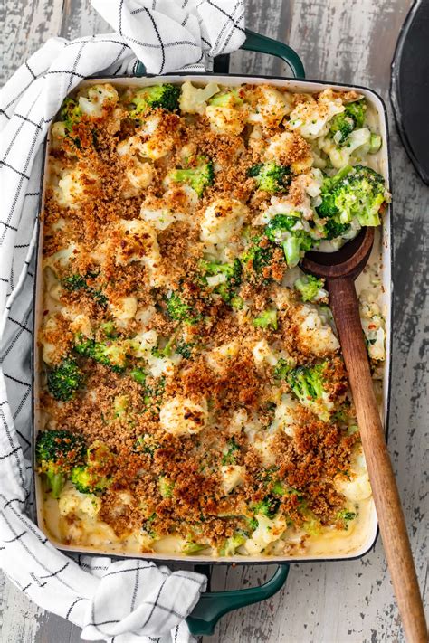 Cheesy Broccoli and Cauliflower Gratin Recipe - (VIDEO!)