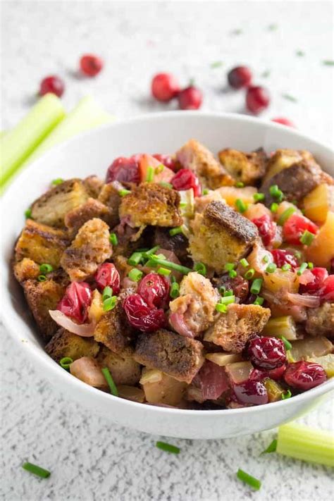 Cranberry Stuffing Recipe - Gluten Free! • Dishing Delish