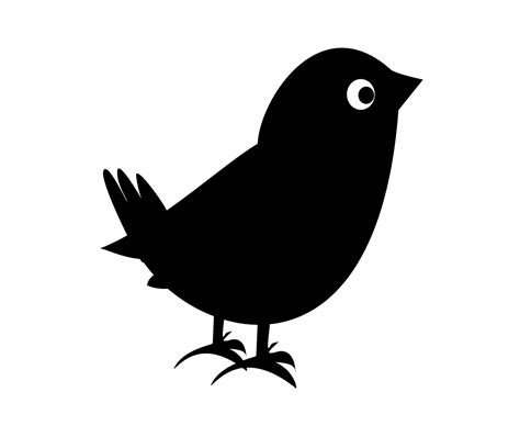 Black Bird Cartoon Logo - LogoDix