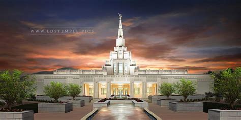 Phoenix Temple Twilight Painting - LDS Temple Pictures