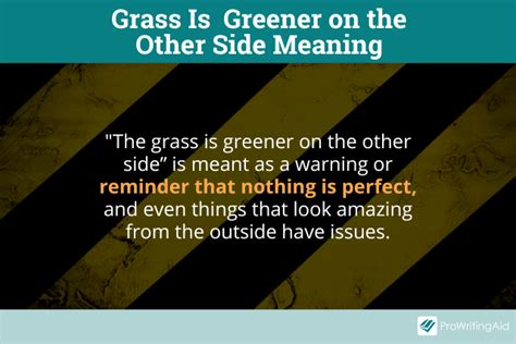 The Grass Is Greener on the Other Side: What Does It Mean?