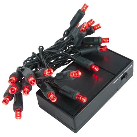 Battery Operated Lights - 20 Red Battery Operated 5mm LED Christmas ...