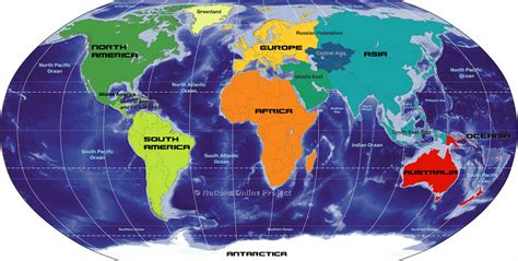 World Map Image Continents - Guinna Hyacinthia