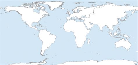 5 Printable Large Blank World Physical Maps HD For Free