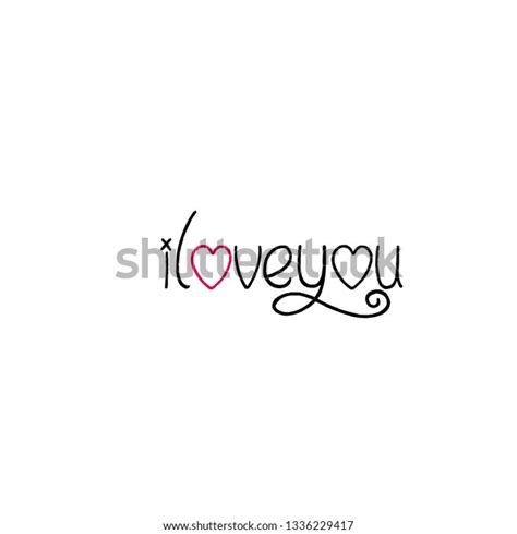 Love You Typography Print Use Poster Stock Vector (Royalty Free) 1336229417