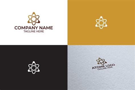 Atom Logo Design | Logo design, Atom, Design