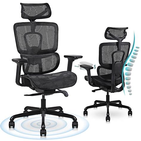 Ergonomic Office Desk Chair-Mesh Office Chair with Adjustable Seat ...