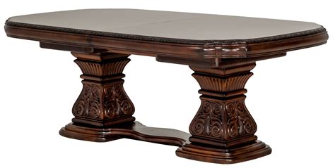 AICO Villagio Double Pedestal Rectangular Dining Table - The Villagio ...