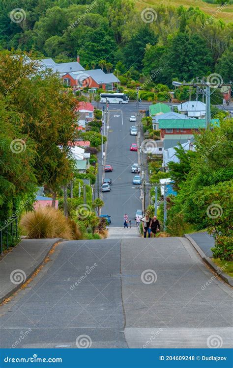 DUNEDIN, NEW ZEALAND, JANUARY 25, 2020: Baldwin Street - the World S ...