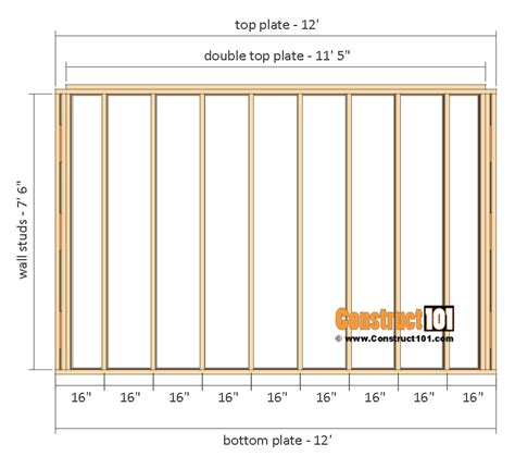 Shed plans 10x12 gable shed - front and back wall frame. #sheddesigns ...