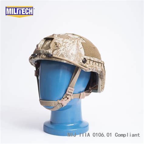 AOR1 Full Camo Deluxe Level IIIA FAST Bulletproof Helmet With Visor ...