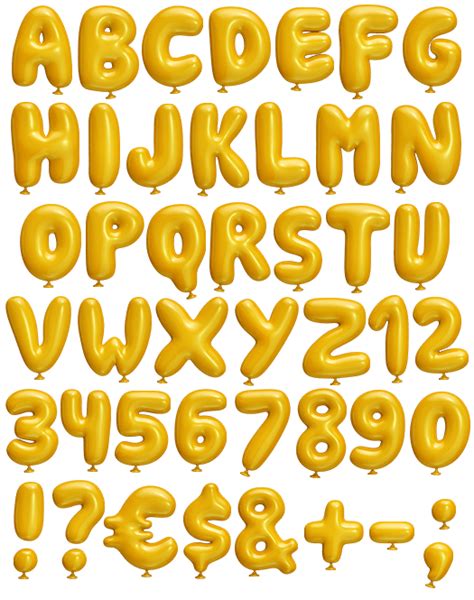 Yellow Balloon Font - Handmadefont