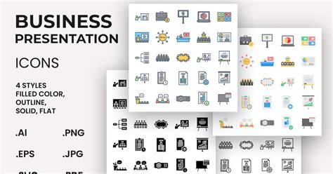 Business Presentation Icons, Icons ft. business & teamwork - Envato ...