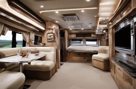 Premium AI Image | Luxury interior design of modern motorhome