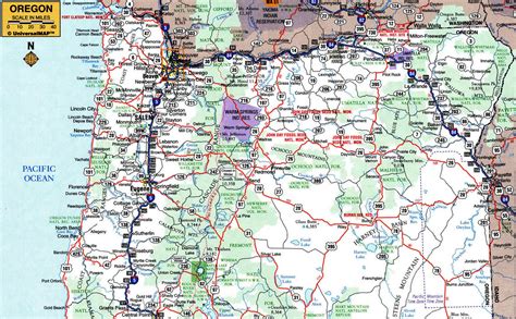 Detailed Oregon Road Map