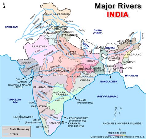 india-map-rivers - VidyaGyaan