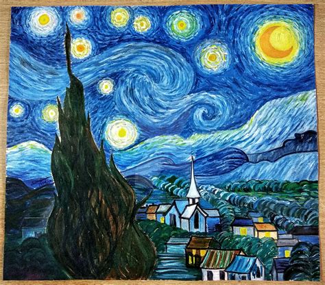 Vincent Van Gogh Starry Night Easy Drawing