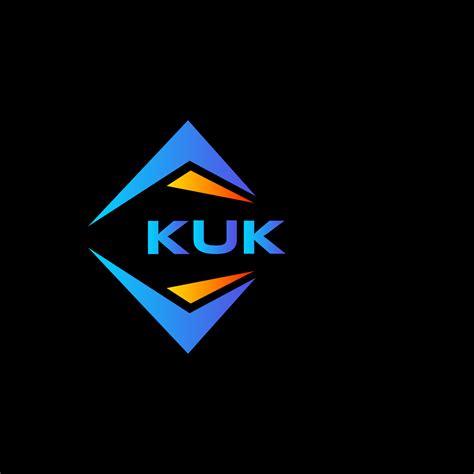 KUK abstract technology logo design on Black background. KUK creative ...